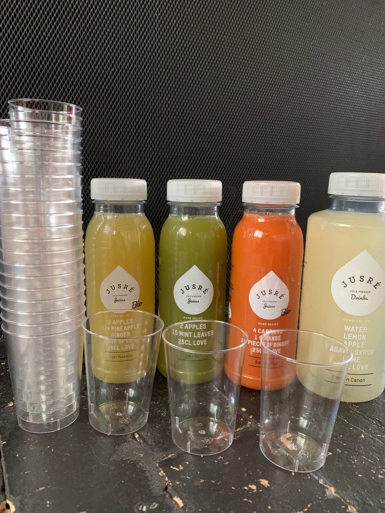 Degustatiepakket (gamma JusRé + rol bekertjes)